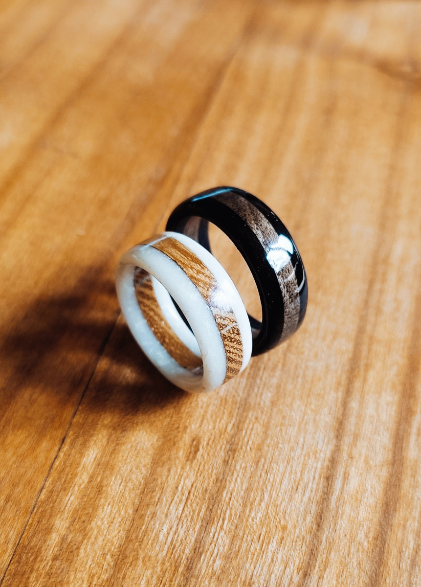 epoxy wood wooden rings