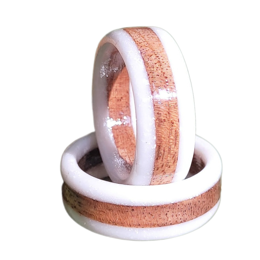 Burme od epoxy smole i drveta - Mermerna burme od epoxy smole i drveta- handmade set burmi