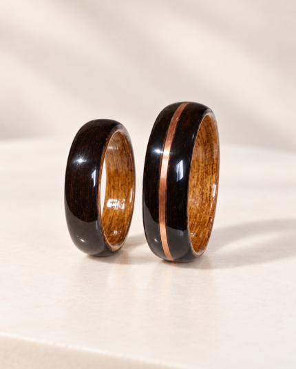 Bentwood burme od ebonija i tikovine – set
